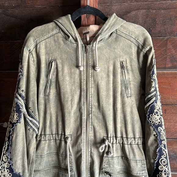 free people golden quills military parka - Picture 2 of 14